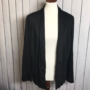 Comfy Black Blazer Style Cardigan